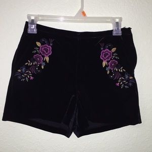 hella cute black velvet shorts